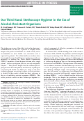 Cover page: Our Third Hand: Stethoscope Hygiene in the Era of Alcohol-Resistant Organisms