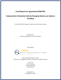 Cover page: Evaluate Zero-Emissions Vehicle Charging Stations at Caltrans Facilities - A Corridor DC Fast Charger Infrastructure Performance Study (Final Report for Agreement 65A0730)