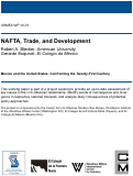 Cover page: NAFTA, Trade, and Development