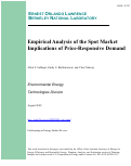 Cover page: Empirical Analysis of the Spot Market Implications of Price-Responsive Demand