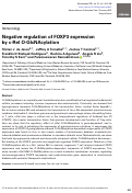 Cover page: Negative regulation of FOXP3 expression by c-Rel O-GlcNAcylation.