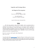 Cover page: Liquidity and Exchange Rates: An Empirical Investigation