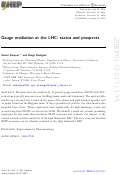 Cover page: Gauge mediation at the LHC: status and prospects