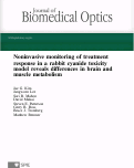 Cover page: Noninvasive monitoring of treatment response in a rabbit cyanide toxicity model reveals differences in brain and muscle metabolism