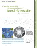 Cover page: A tabletop demonstration of atmospheric dynamics: Baroclinic instability