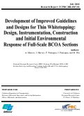 Cover page: Development of Improved Guidelines and Designs for Thin Whitetopping: Construction and Initial Environmental Response of Full-Scale BCOA Sections
