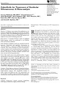 Cover page: CyberKnife for Treatment of Vestibular Schwannoma: A Meta-analysis.