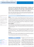 Cover page: Adjuvant Chemoradiotherapy With Epirubicin, Cisplatin, and Fluorouracil Compared With Adjuvant Chemoradiotherapy With Fluorouracil and Leucovorin After Curative Resection of Gastric Cancer: Results From CALGB 80101 (Alliance)