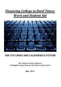 Cover page: Financing College in Hard Times: Work and Student Aid