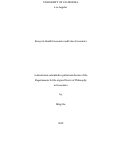 Cover page: Essays in Health Economics and Labor Economics