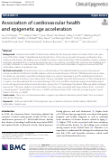 Cover page: Association of cardiovascular health and epigenetic age acceleration