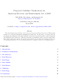 Cover page: Proposed Guideline Clarifications for American Recovery and Reinvestment Act of 2009