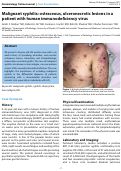 Cover page: Malignant syphilis: ostraceous, ulceronecrotic lesions in a patient with human immunodeficiency virus