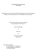 Cover page: Valuing Education: How Culture Influences the Participation of Mexican Immigrant Mothers in the Formal Education of their Children in the United States