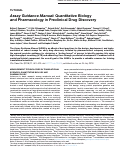 Cover page: Assay Guidance Manual: Quantitative Biology and Pharmacology in Preclinical Drug Discovery