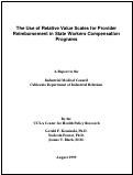 Cover page: The Use of Relative Value Scales for Provider Reimbursement in State Workers Compensation Programs