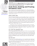 Cover page: Fruit Trees: Training and Pruning Deciduous Trees