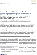 Cover page: Genetic Mapping of Resistance to Meloidogyne arenaria in Arachis stenosperma: A New Source of Nematode Resistance for Peanut