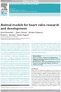 Cover page: Animal models for heart valve research and development