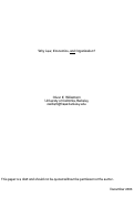 Cover page: Why Law, Economics and Organization?