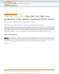Cover page: Publisher Correction: Recycled iron fuels new production in the eastern equatorial Pacific Ocean.