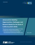 Cover page: Advanced Air Mobility: Opportunities, Challenges, and Research needsfor the State of California (2023-2030)