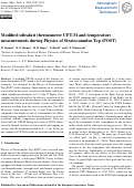 Cover page: Modified ultrafast thermometer UFT-M and temperature measurements during Physics of Stratocumulus Top (POST)