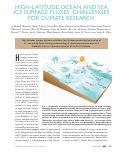 Cover page: High-Latitude Ocean and Sea Ice Surface Fluxes: Challenges for Climate Research