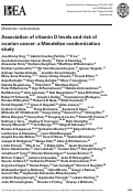 Cover page: Association of vitamin D levels and risk of ovarian cancer: a Mendelian randomization study