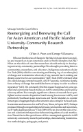 Cover page: Reenergizing and Renewing the Call for Asian American and Pacific Islander University-Community Research Partnerships