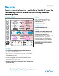 Cover page: Improvement of sensory deficits in fragile X mice by increasing cortical interneuron activity after the critical period