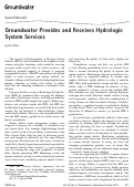 Cover page: Groundwater Provides and Receives HydrologicSystem Services