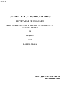 Cover page: Market Makers' Supply and Pricing of Financial Market Liquidity