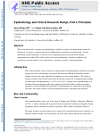 Cover page: Epidemiology and Clinical Research Design, Part 2: Principles