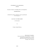 Cover page: Bayesian Analysis of Banking Policy and Regulation