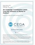 Cover page: Do Campaign Contribution Limits Curb the Influence of Money in Politics?