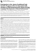 Cover page: Participation in the Juntos Conditional Cash Transfer Program in Peru Is Associated with Changes in Child Anthropometric Status but Not Language Development or School Achievement 1–4