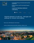 Cover page: Electricity demand in South Asia – data gaps and pathways for research and modeling