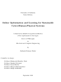 Cover page: Online Optimization and Learning for Sustainable Cyber-Human-Physical Systems