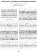 Cover page: Gradual Acquisition of Mental State Meaning: A Computational Investigation