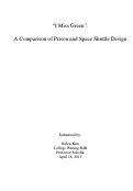 Cover page: "I Miss Green:" A Comparison of Prison and Space Shuttle Design