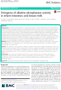 Cover page: Ontogeny of alkaline phosphatase activity in infant intestines and breast milk