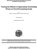 Cover page: Tracing the Effects of Agricultural Commodity Prices on Food Processing Costs