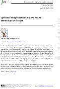 Cover page: Operation and performance of the ATLAS semiconductor tracker