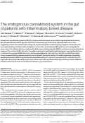 Cover page: The endogenous cannabinoid system in the gut of patients with inflammatory bowel disease