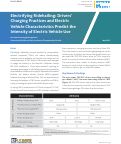 Cover page: Electrifying Ridehailing: Drivers’ Charging Practices and Electric Vehicle Characteristics Predict the Intensity of Electric Vehicle Use