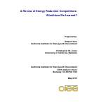 Cover page: A Review of Energy Reduction Competitions. What Have We Learned?