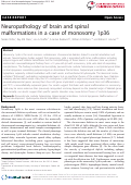 Cover page: Neuropathology of brain and spinal malformations in a case of monosomy 1p36