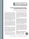 Cover page: California’s Immigrant Households and Public-Assistance Participation in the 1990s - Policy Brief