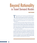 Cover page: Beyond Rationality in Travel Demand Models